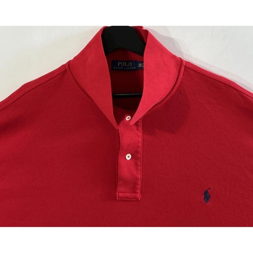 Mens Polo Ralph Lauren Big & Tall Polo Shirt Short Sleeve Sz 3XB Red